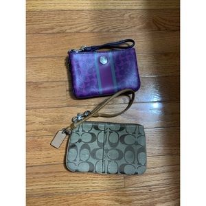 2 AUTHENTIC Coach wristlet